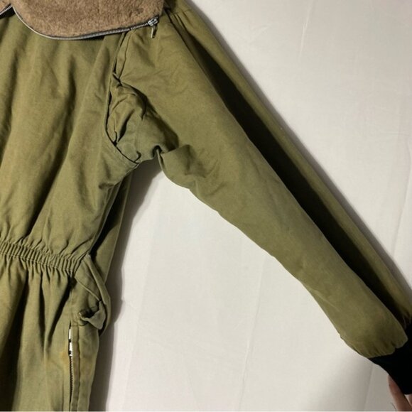 Vintage Work Horse Army Green Zip Front Insulated Coveralls XL - Picture 9 of 16